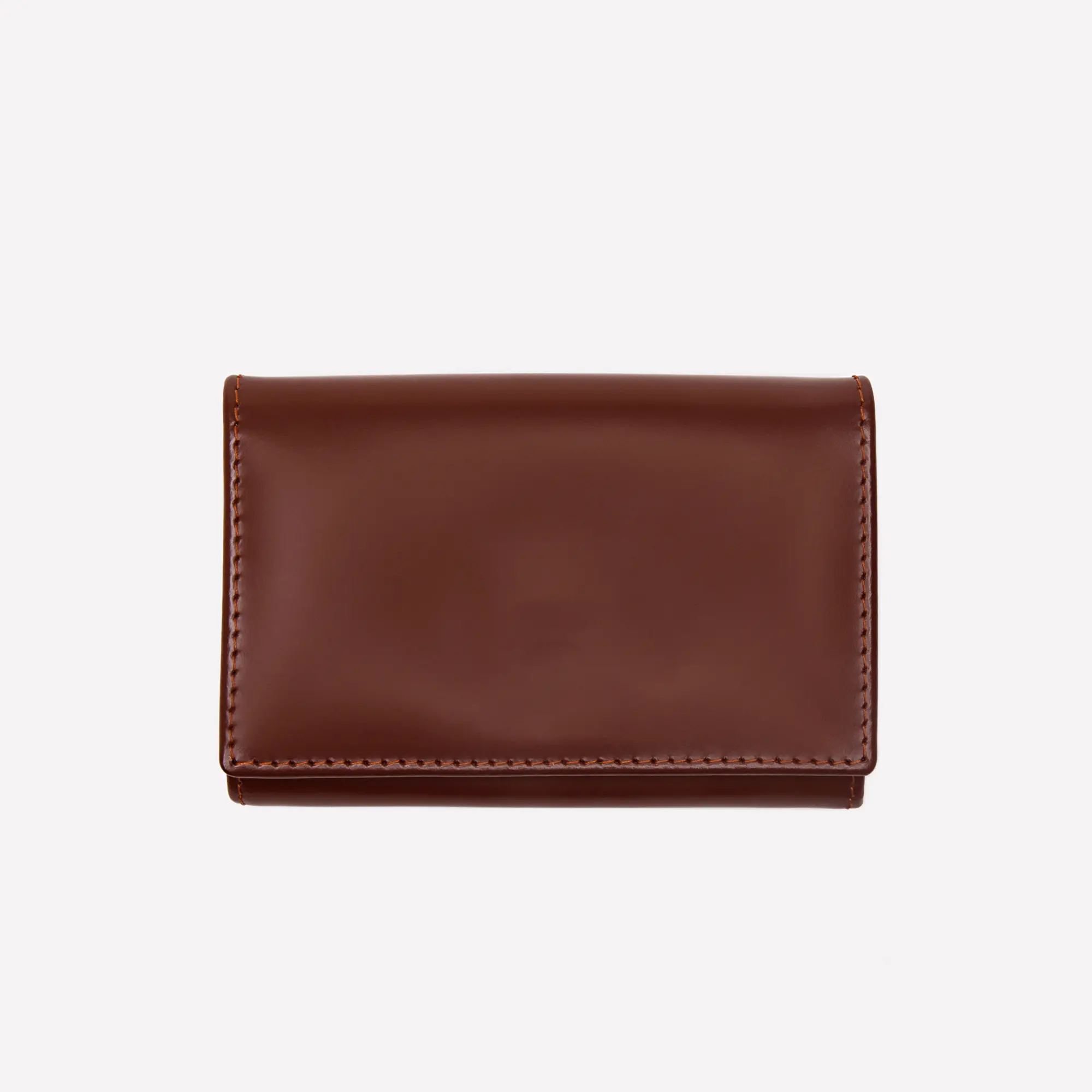 Bridle Hide Coin Purse with Card Pocket (concealed button)
