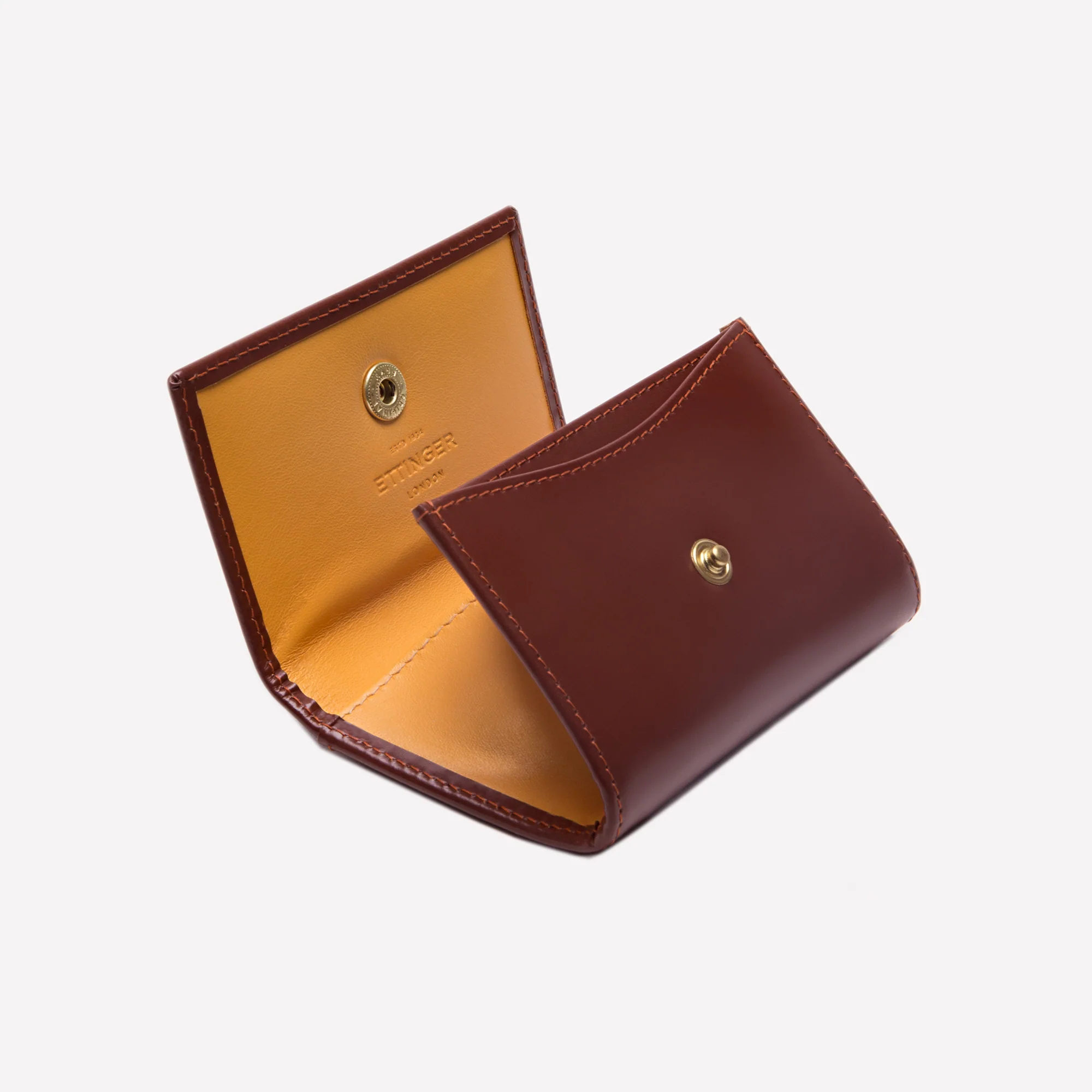 Bridle Hide Coin Purse with Card Pocket (concealed button) - Image 2