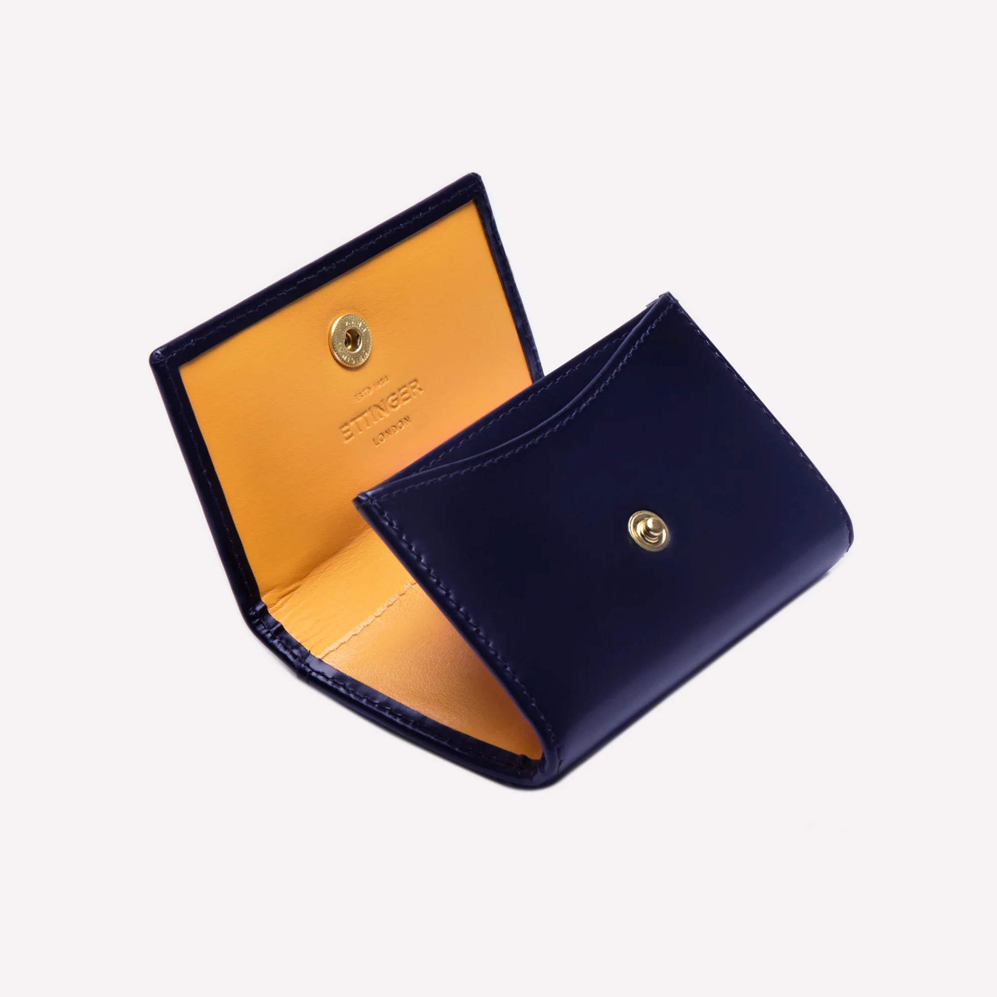 Bridle Hide Coin Purse with Card Pocket (concealed button) - Image 8