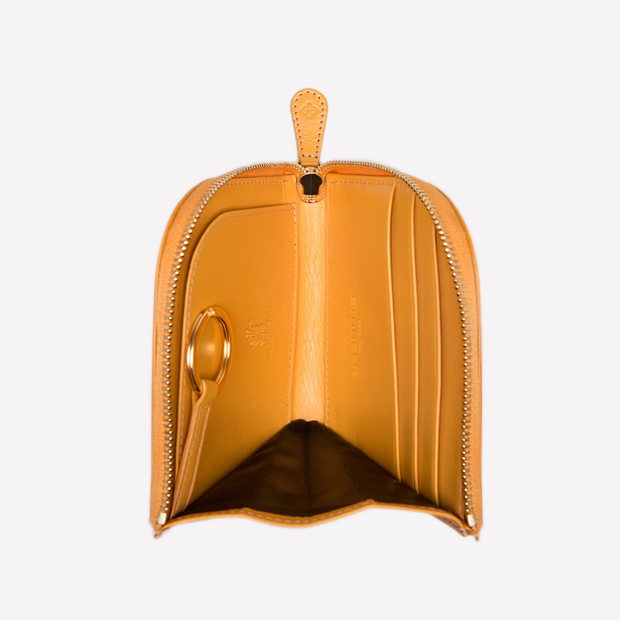 Bridle Hide Zipped Curved Wallet with Key Strap - Image 16
