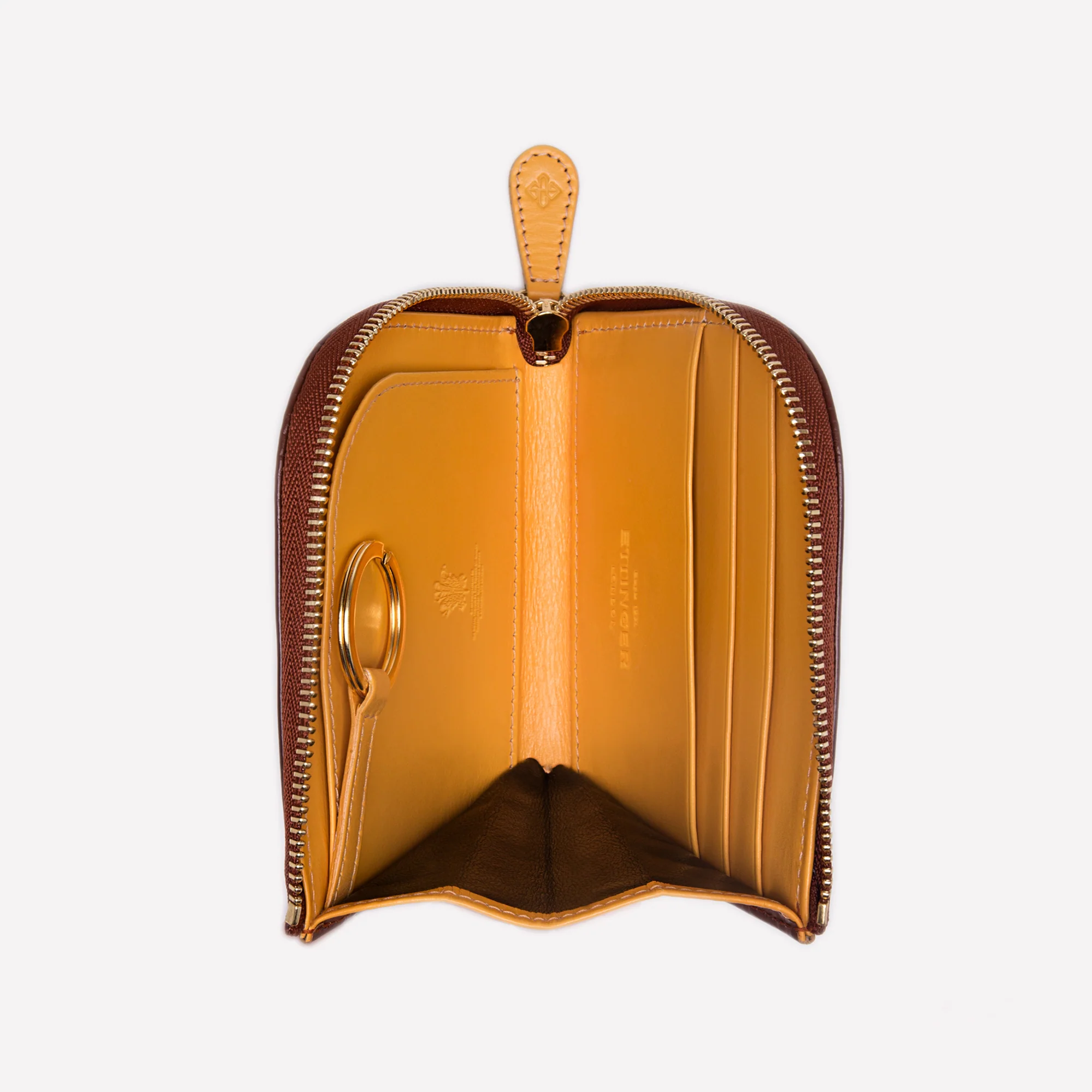 Bridle Hide Zipped Curved Wallet with Key Strap - Image 19