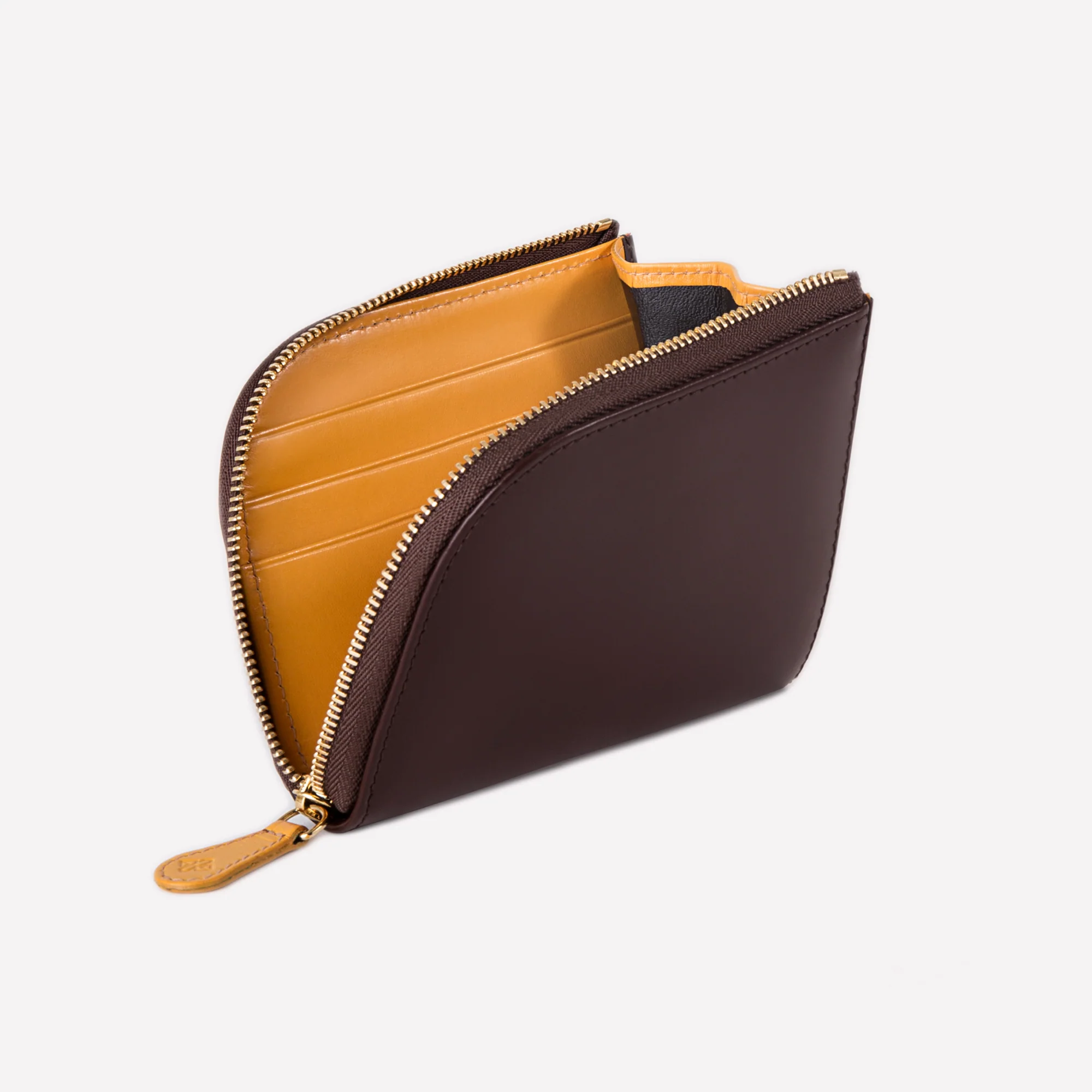 Bridle Hide Zipped Curved Wallet with Key Strap - Image 5