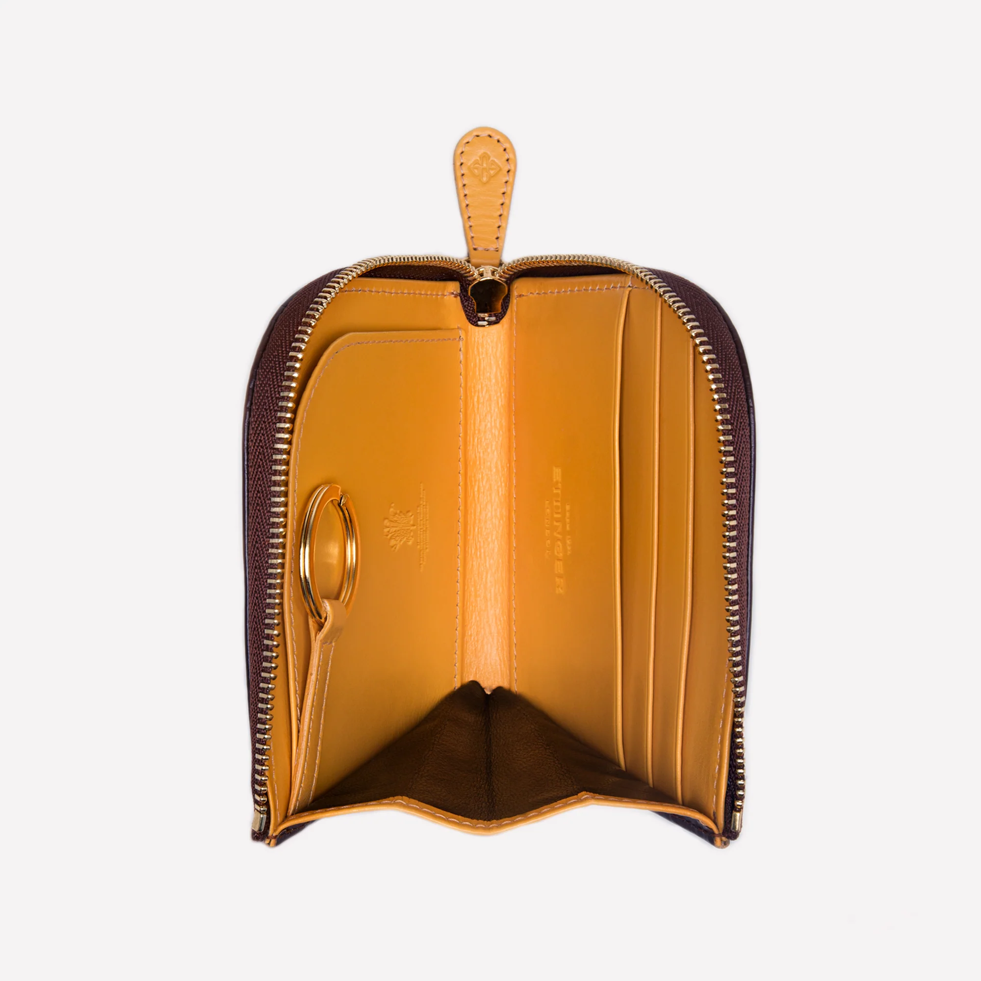 Bridle Hide Zipped Curved Wallet with Key Strap - Image 6