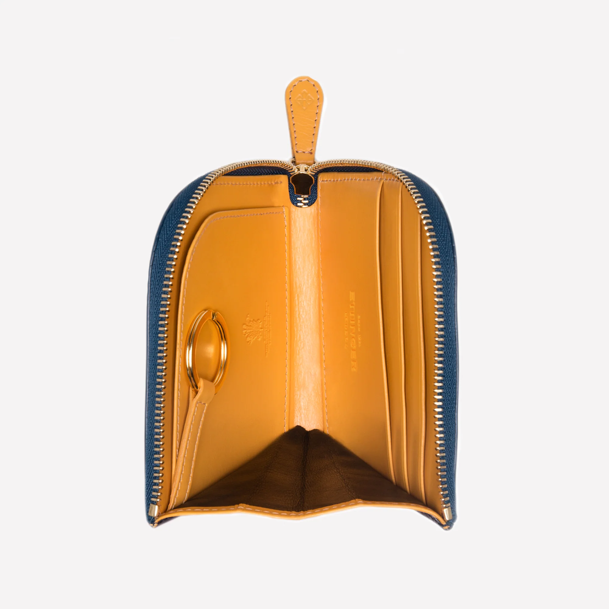 Bridle Hide Zipped Curved Wallet with Key Strap - Image 9