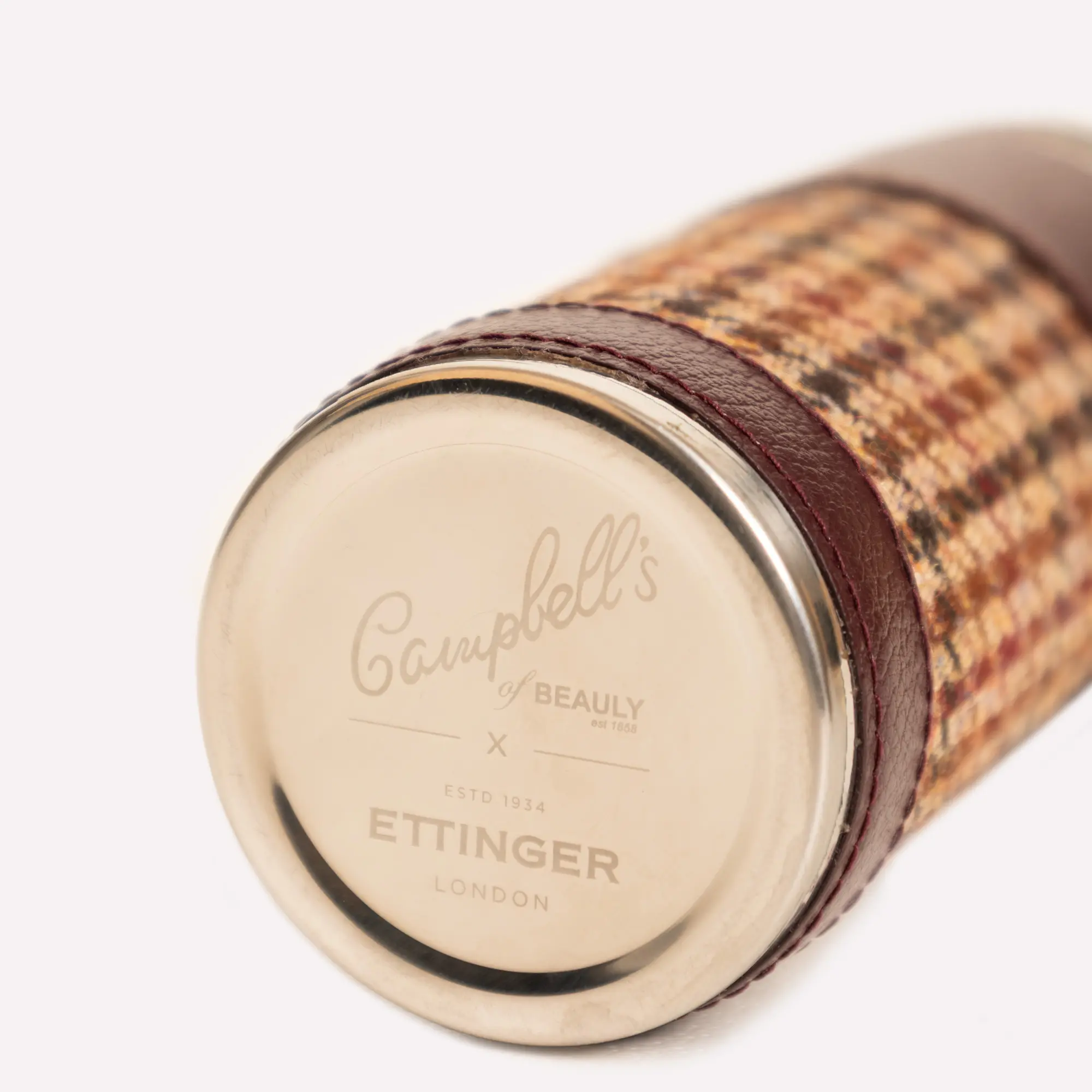 Campbell's of Beauly x Ettinger Tweed 8oz Hunter Flask - Image 3