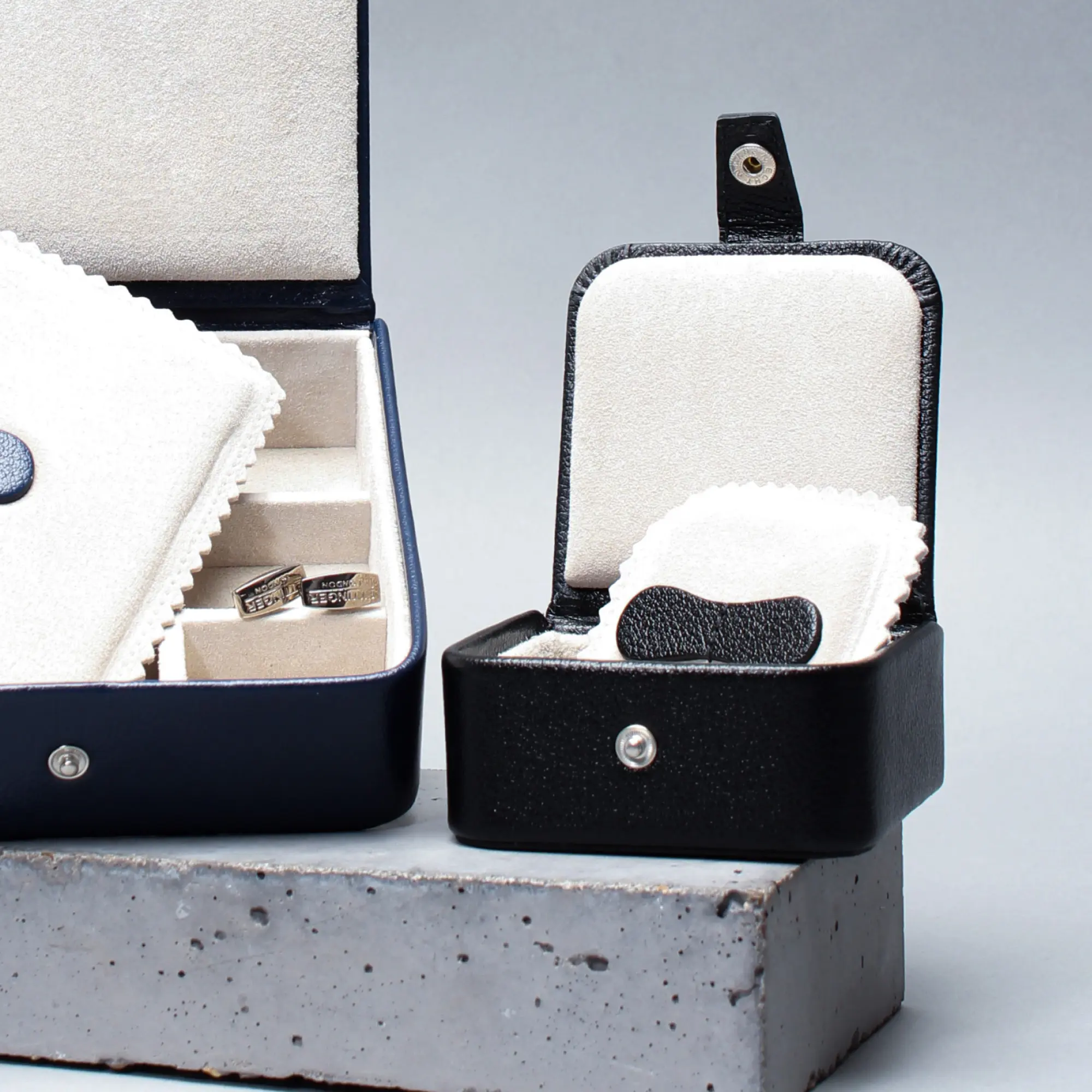 Capra Ecru Small Jewellery / Cufflink Box - Image 7
