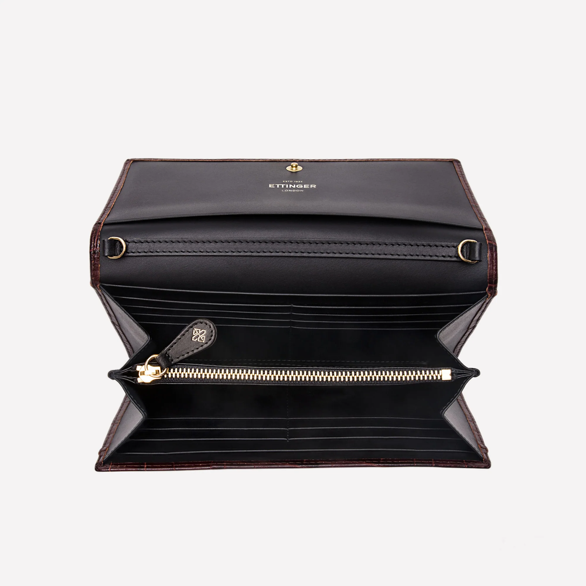 Croco Large Flap-Over Purse - Image 2