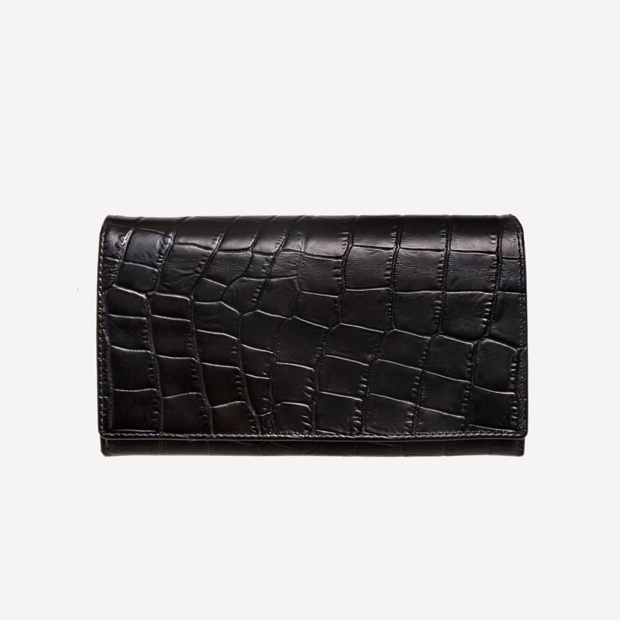 Croco Large Flap-Over Purse - Image 6