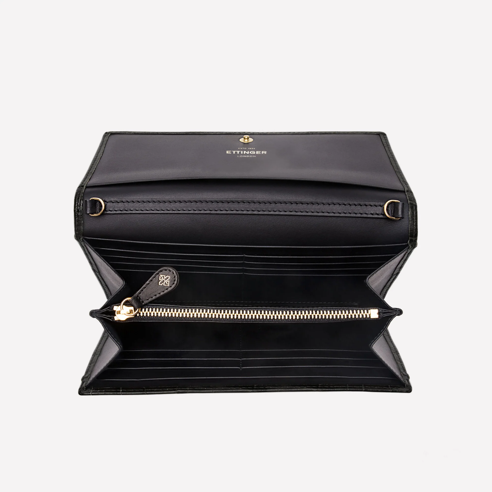 Croco Large Flap-Over Purse - Image 7