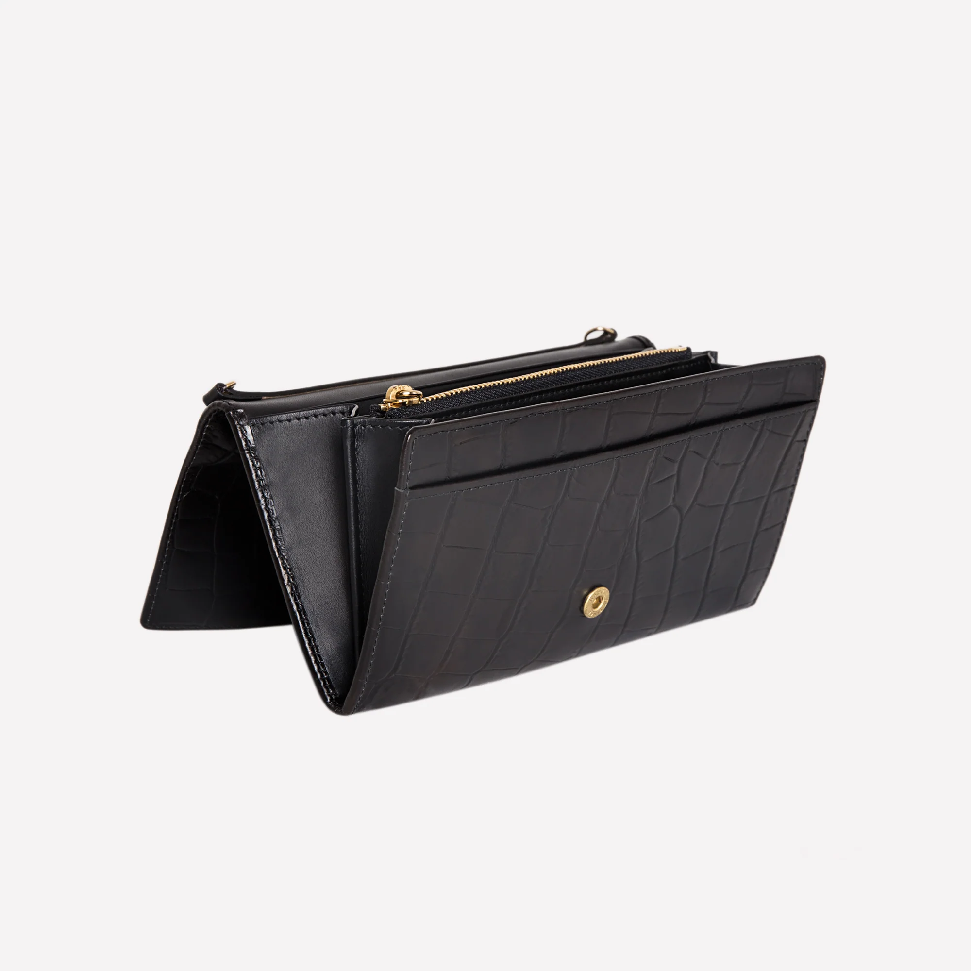 Croco Large Flap-Over Purse - Image 8